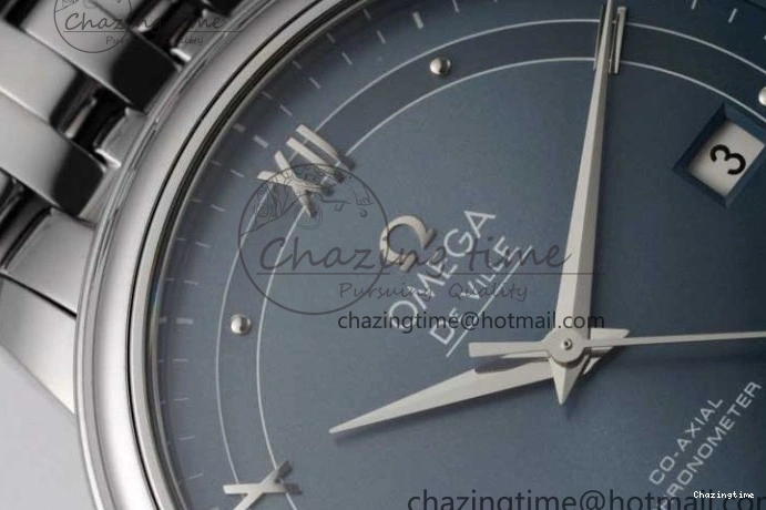 0429 De Ville SS DIWF 1:1 Best Edition Light Blue Dial SS Markers on SS Bracelet MIYOTA TopPick 7850